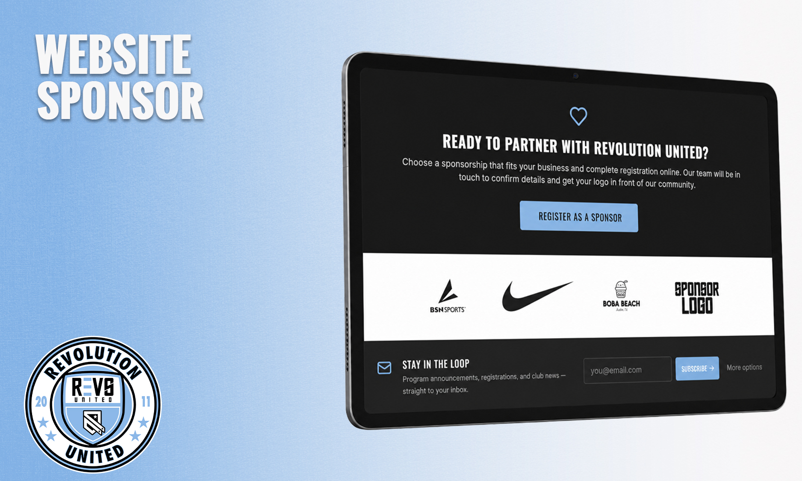 Website Logo Sponsor placement preview